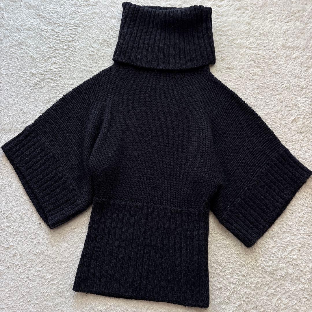 ドルチェアンドガッバーナ　キモノスリーブニット　アルパカニット　チャコールグレー