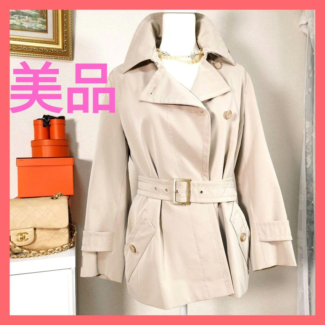 はわい８０８! マックスマーラMaxMara高級シルバータグトレンチコート