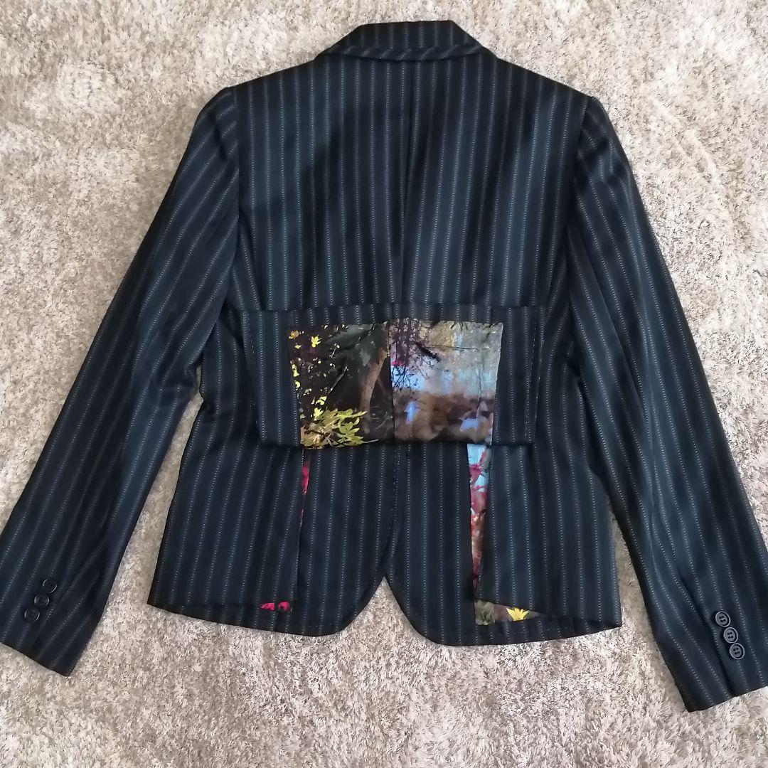大きいサイズポールスミスブラック　セットアップ　ストライプ 花柄 42 パンツ