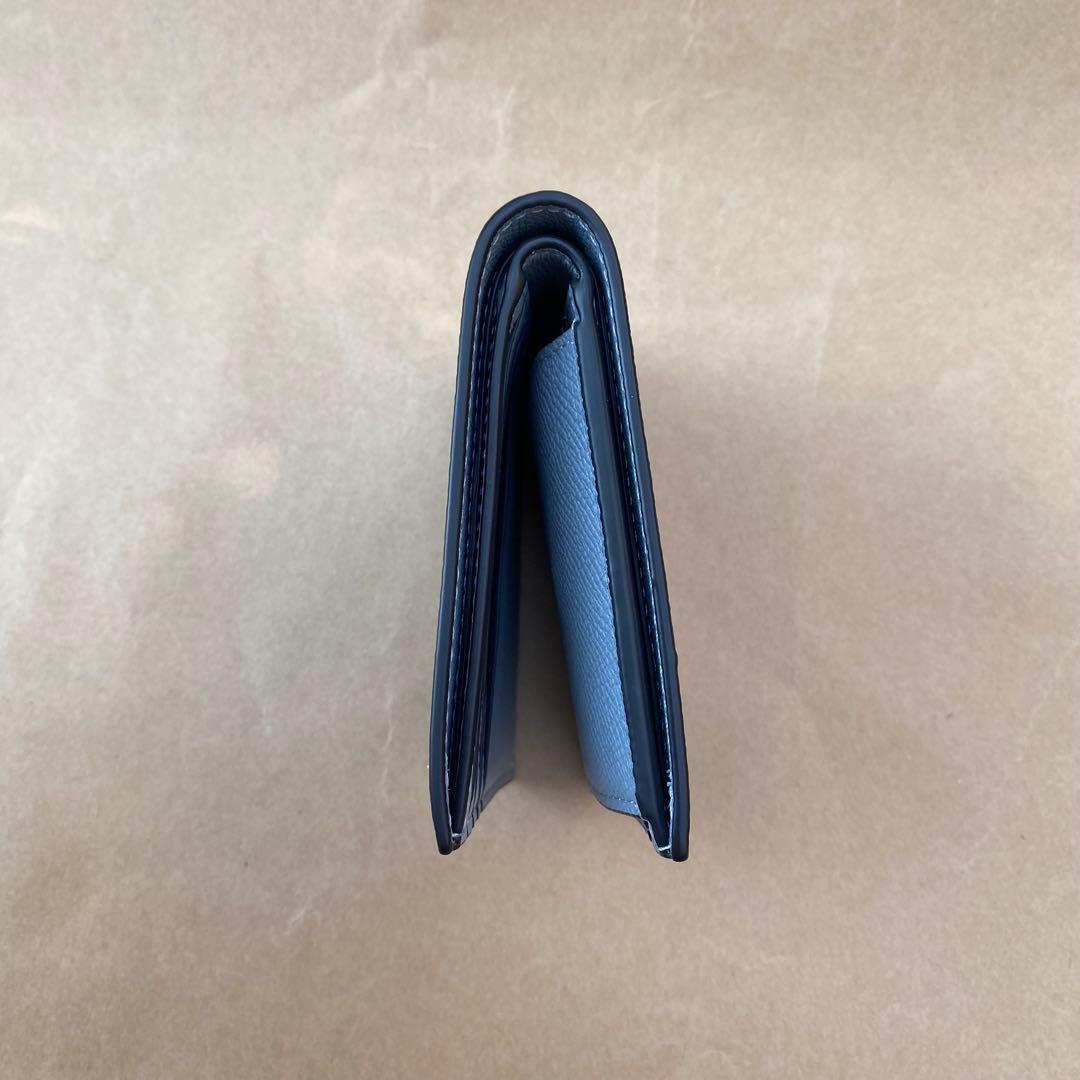 折り財布＋Lジップ財布　グレーブルー　２点セット