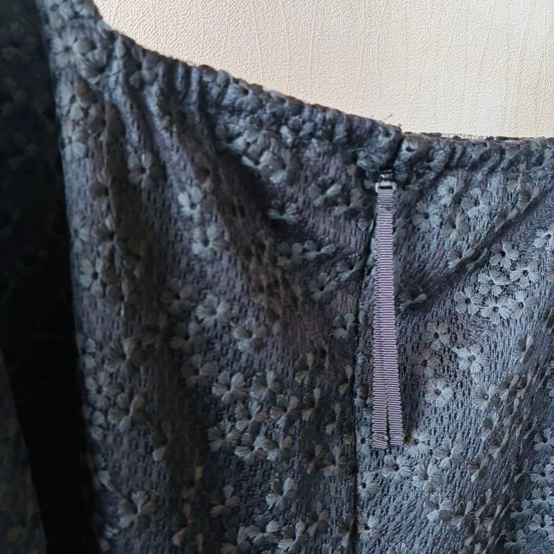 【美品】 ローズティアラ 3XL 46 大きいサイズ トップス チュニック 黒