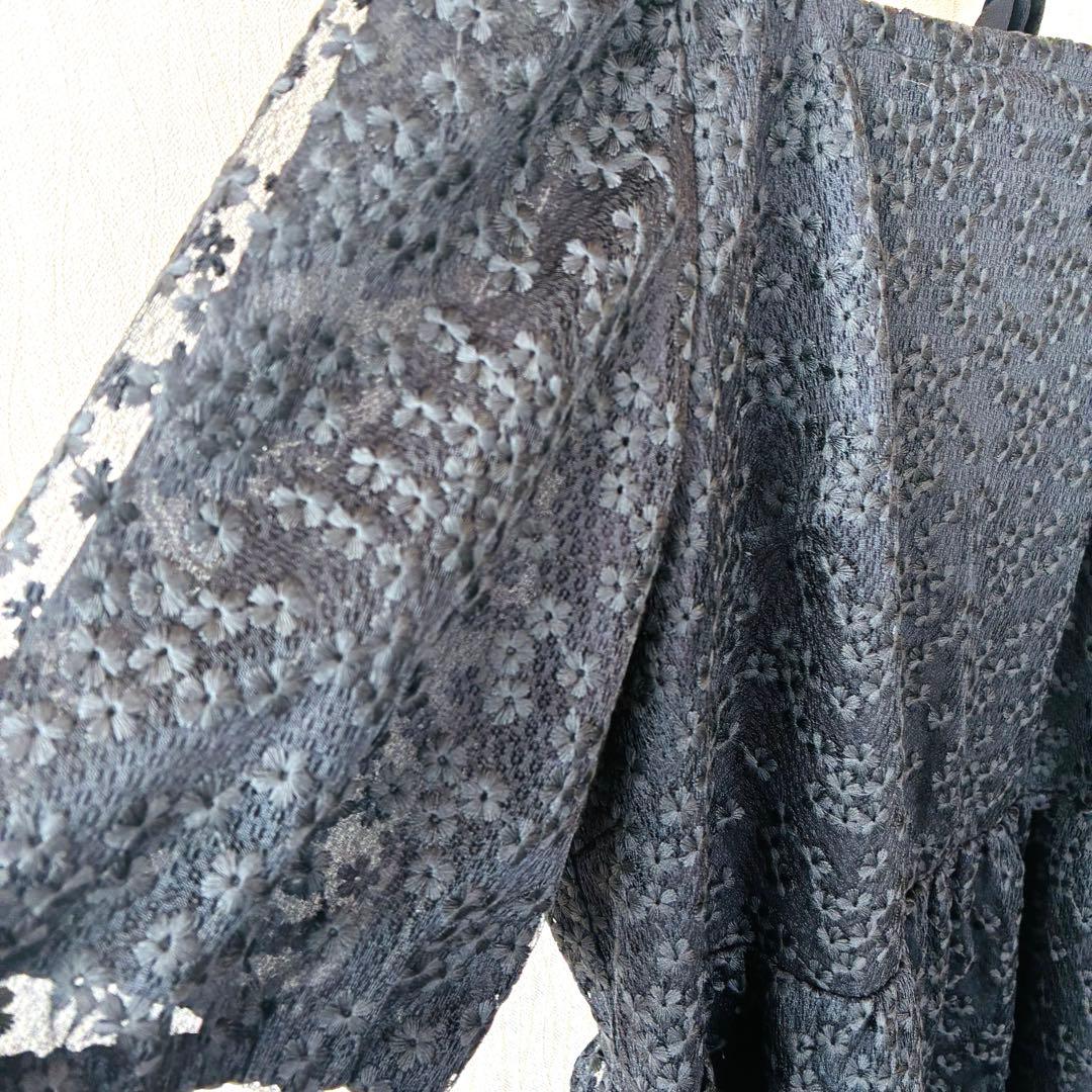 【美品】 ローズティアラ 3XL 46 大きいサイズ トップス チュニック 黒