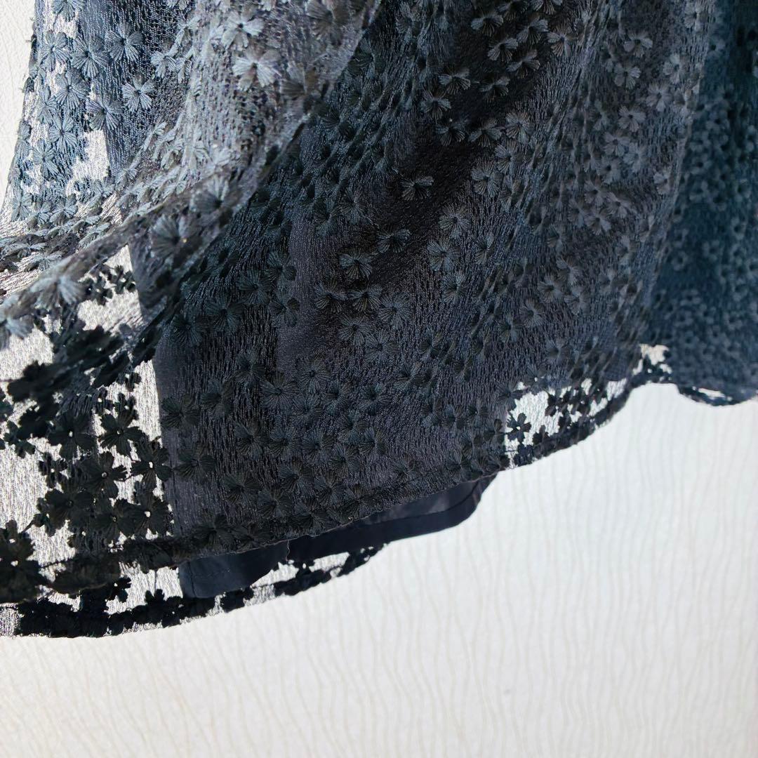 【美品】 ローズティアラ 3XL 46 大きいサイズ トップス チュニック 黒