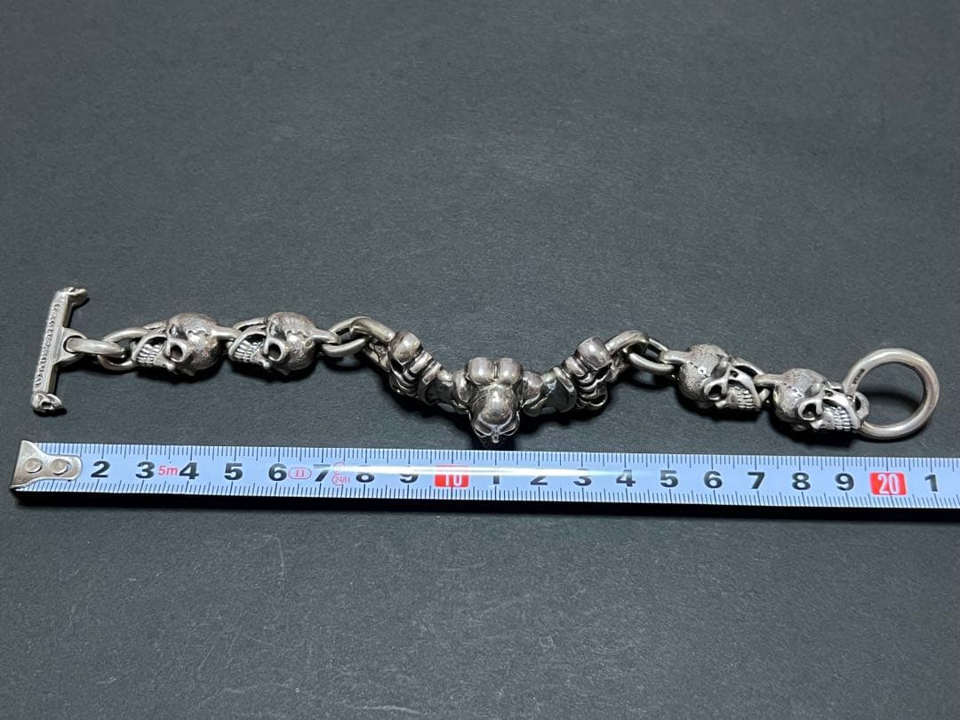 ガボールtype☆スカルブレスレット☆美品シルバー925