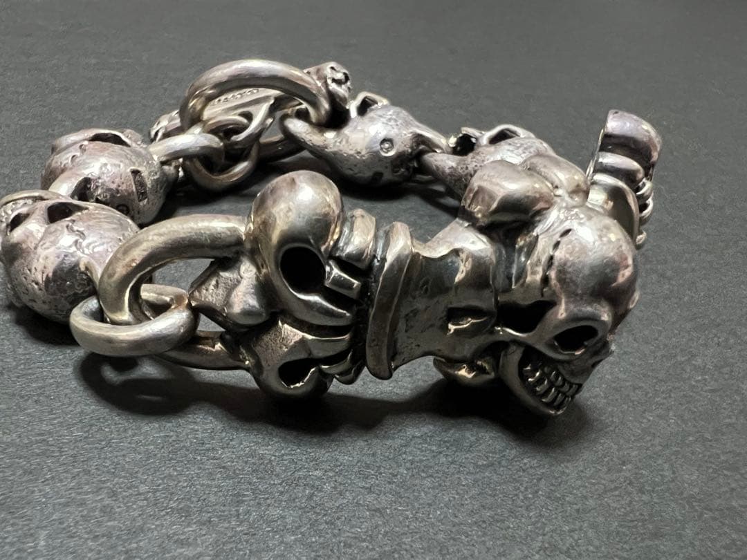 ガボールtype☆スカルブレスレット☆美品シルバー925