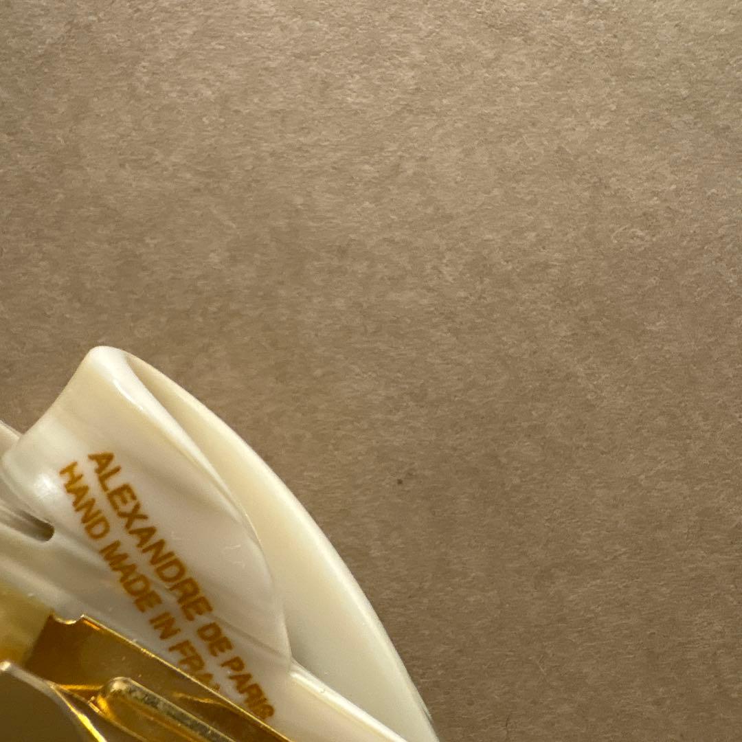 ALEXANDRE DE PARIS ホワイトヘアピン