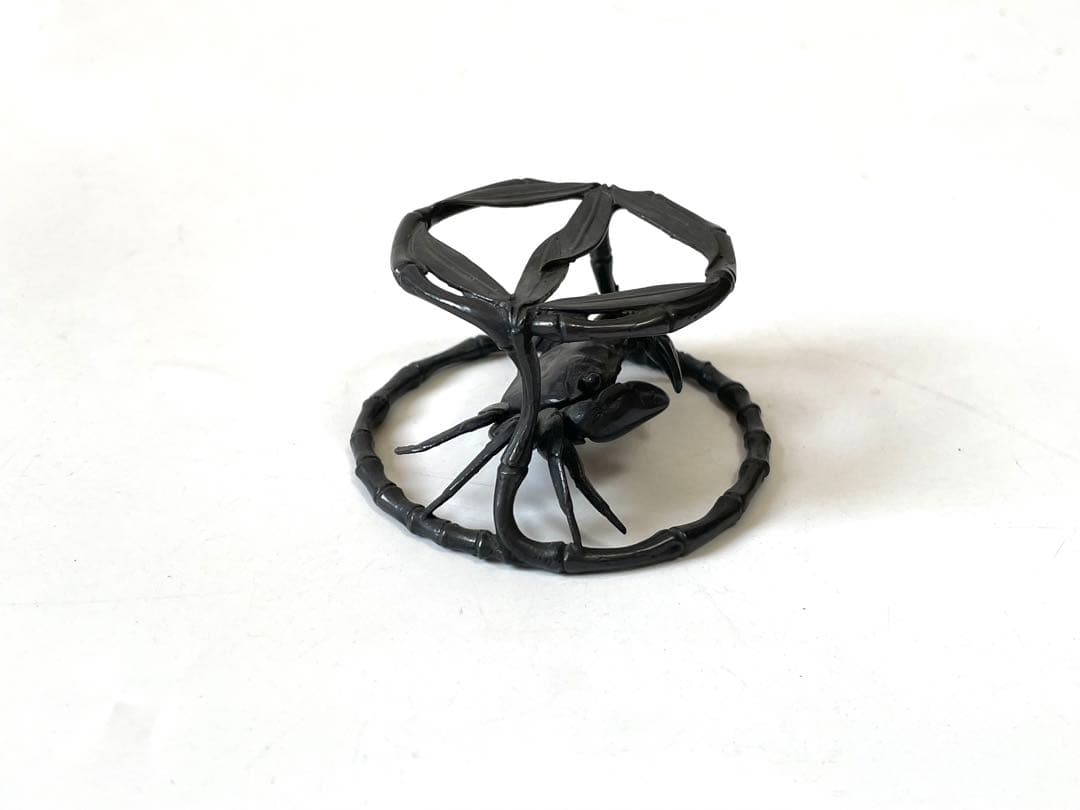 茶道具　蓋置　一ノ瀬宗辰　砂張　笹蟹蓋置　蟹　カニ　蓋置　共箱