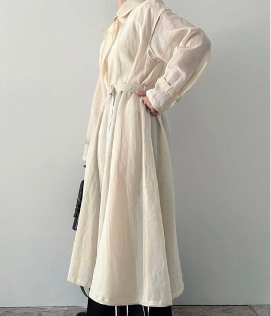 TENNE HANDCRAFTED MODERN オーガンジー　ロングコート