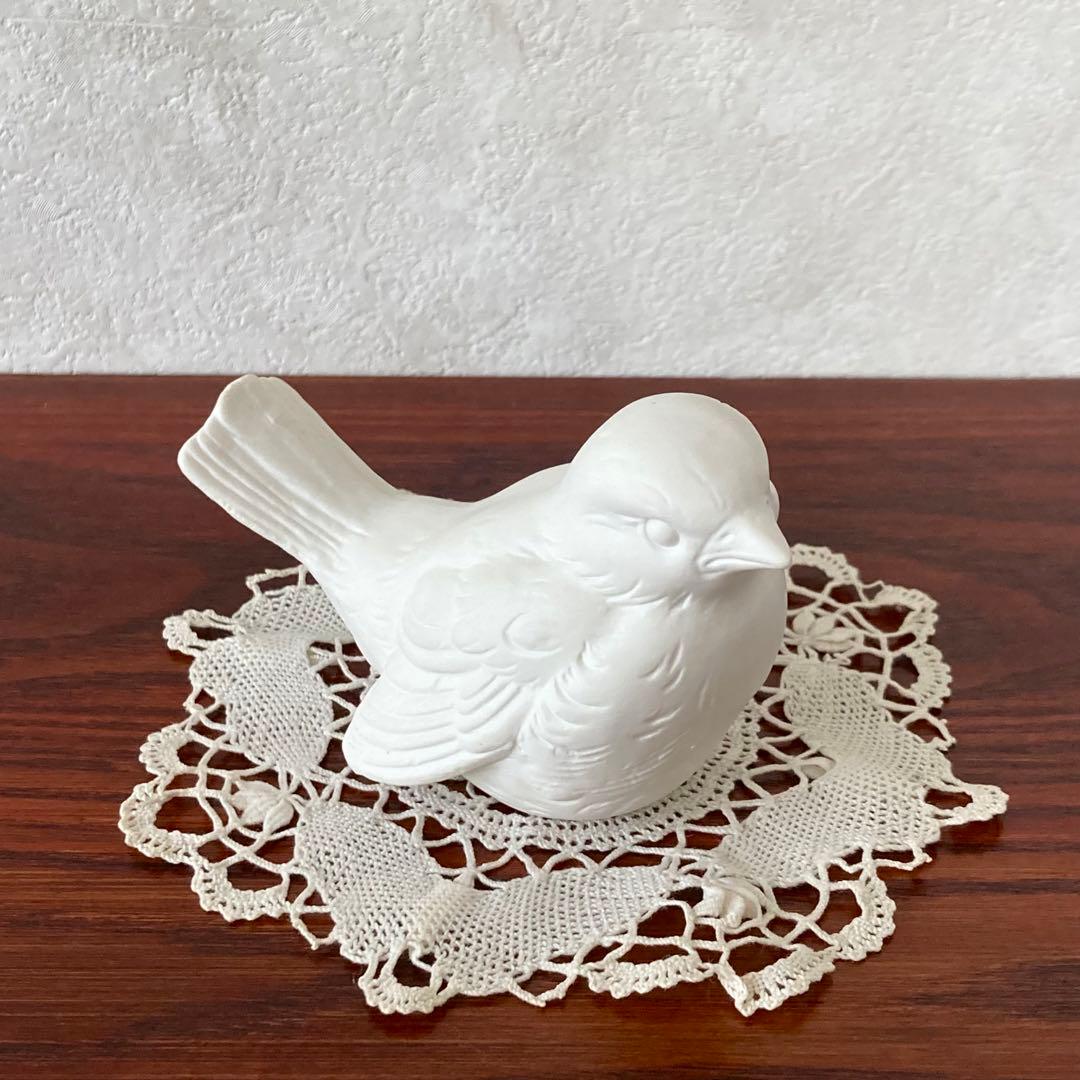 雀　ゲーベル　フィギュリン　置物　オブジェ　ドイツ　ヴィンテージ