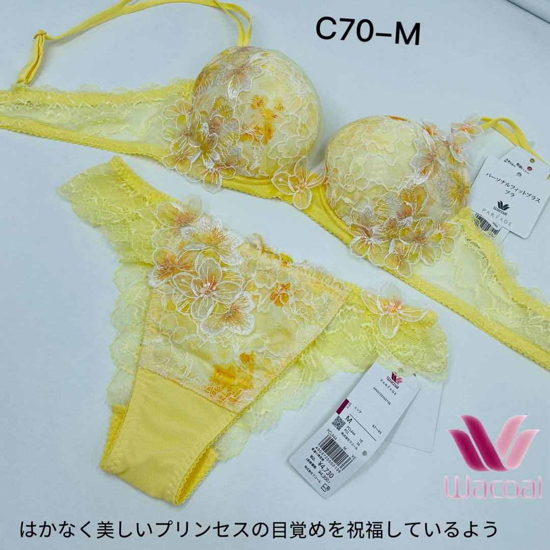 ワコール／パルファージュパーソナルフィットプラスブラブラジャーとショーツC70M