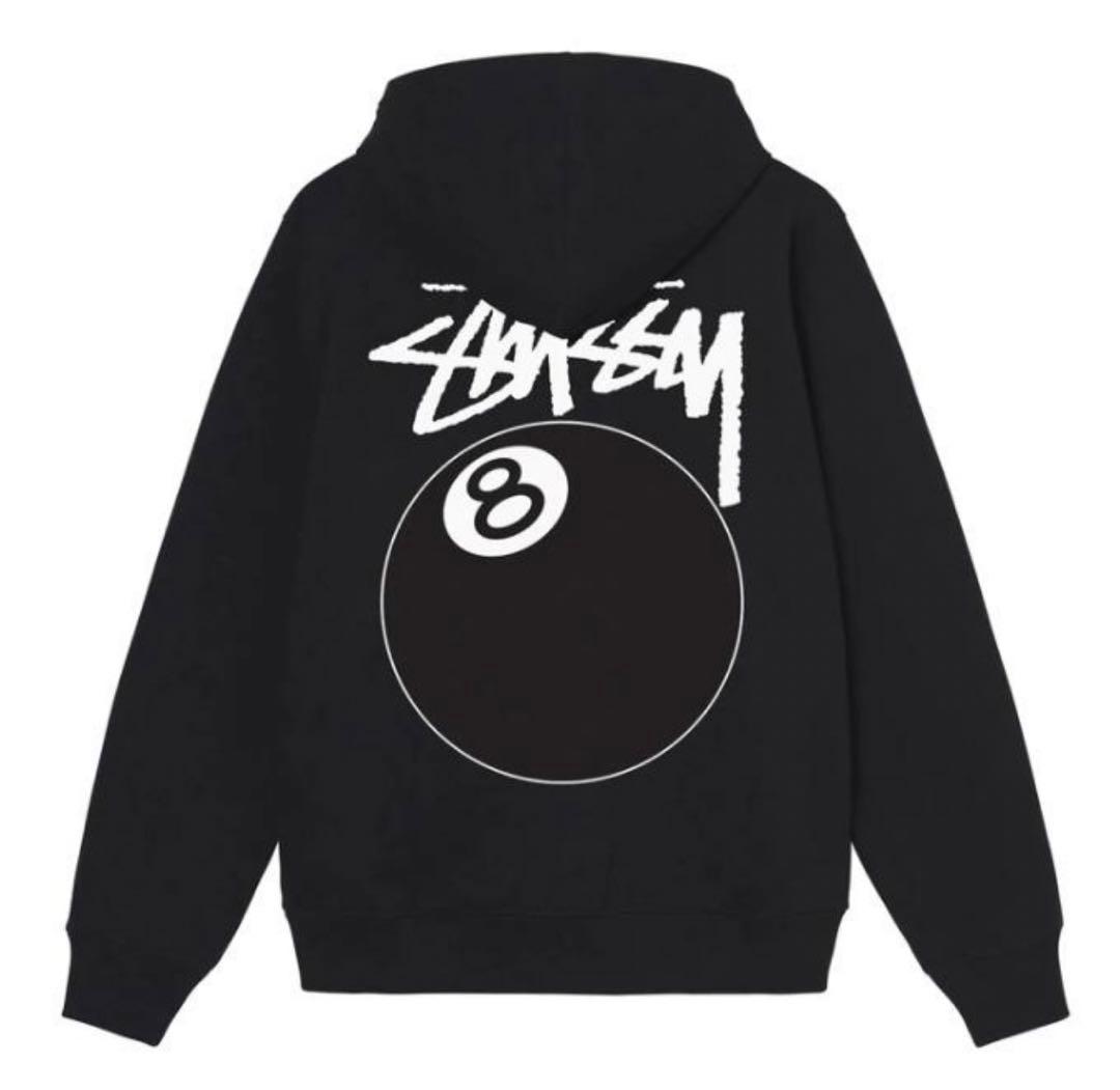 『正規品』STUSSY 8BALL ZIP パーカー Lサイズ ブラック