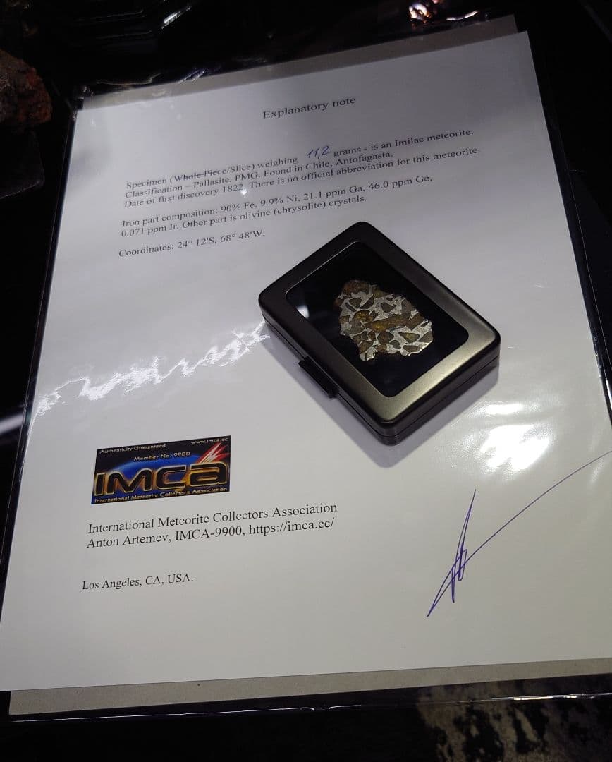⭐️11.3g イミラック パラサイト 隕石 Imilac