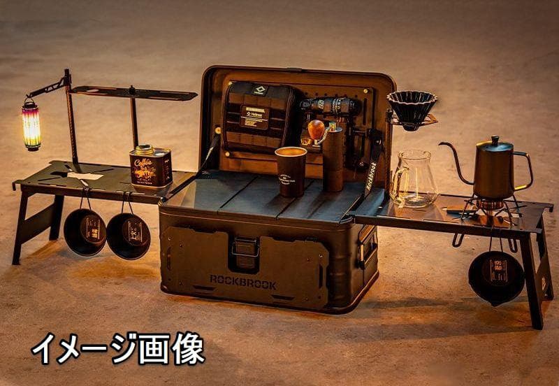 新品送料込み　 アルミコンテナ　30L　フルカスタム　ブラックカラー　キャンプ