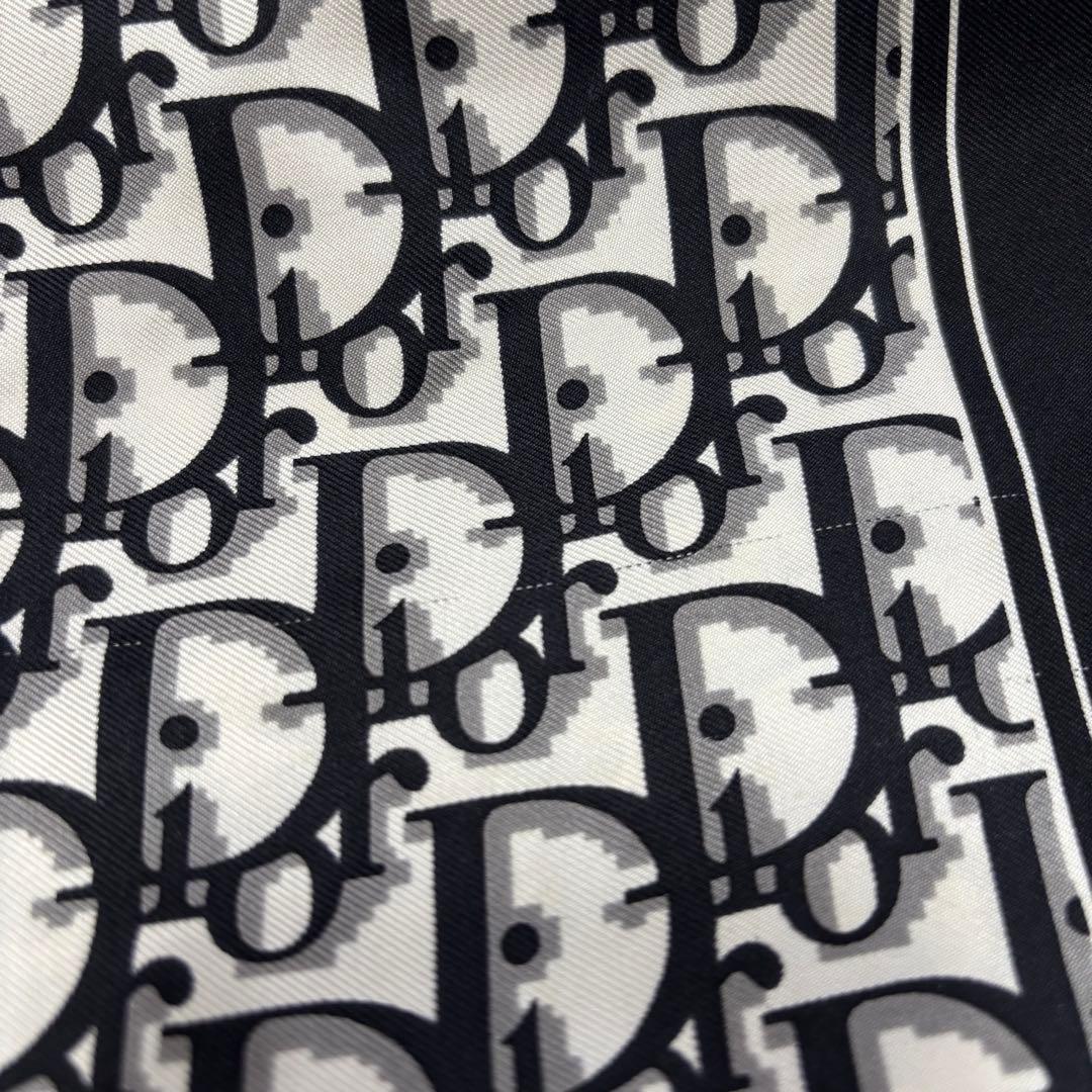 Christian Diorディオール トロッター柄 シルク スカーフ ブラック