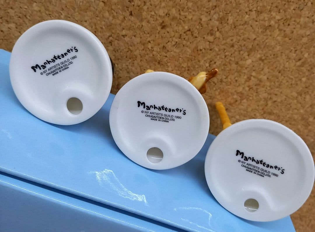 マンハッタナーズ　音楽隊　置物　ハープ　バイオリン　フルート　3匹　Aセット