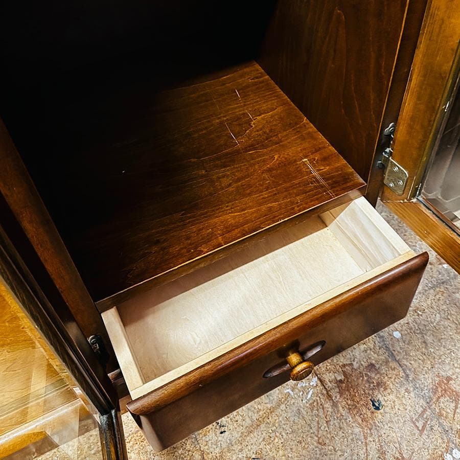 カリモク家具 リビングボード W148cm ガラス キャビネット 飾り棚