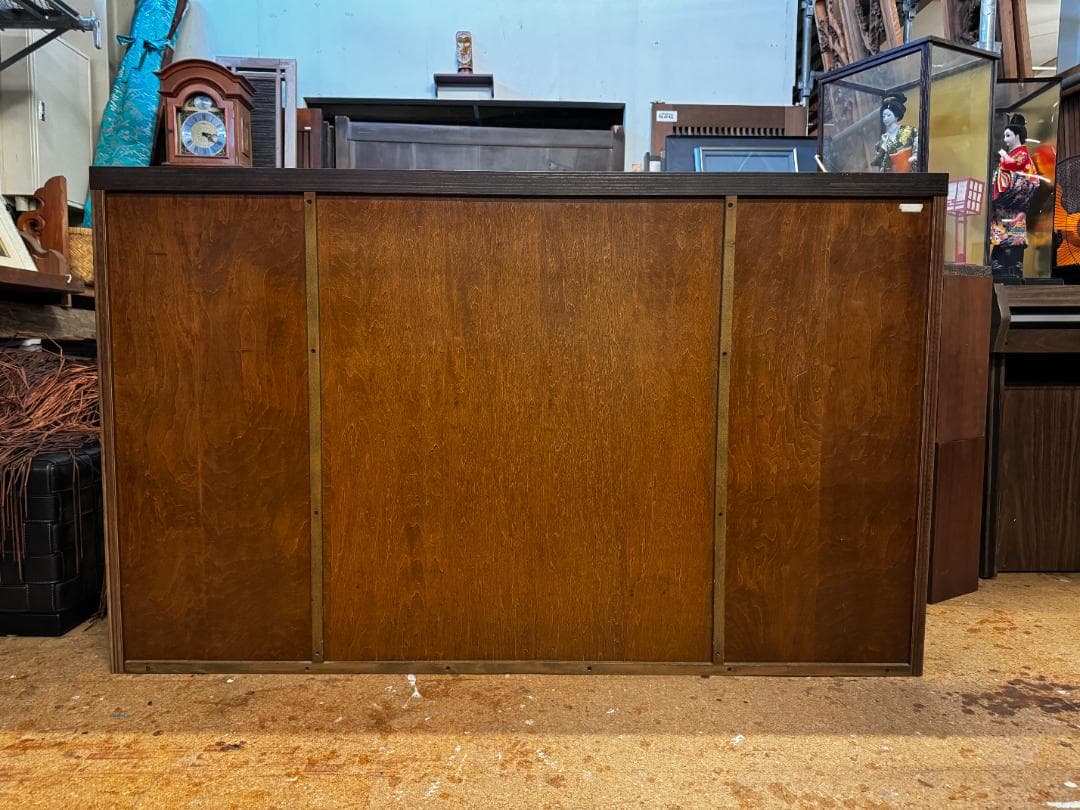 カリモク家具 リビングボード W148cm ガラス キャビネット 飾り棚