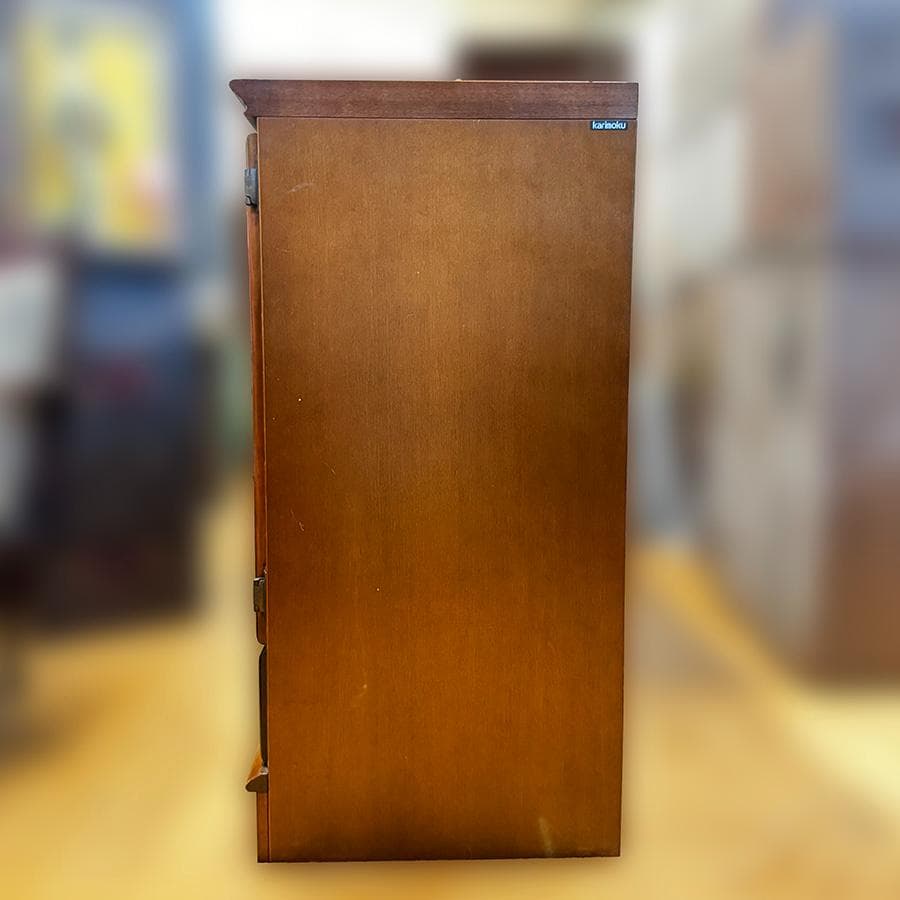 カリモク家具 リビングボード W148cm ガラス キャビネット 飾り棚