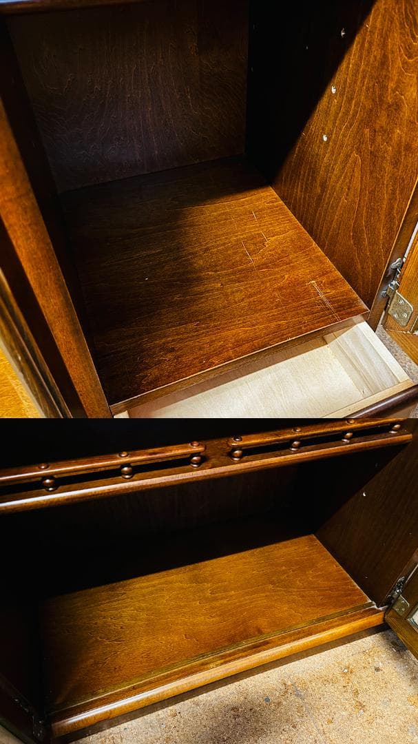 カリモク家具 リビングボード W148cm ガラス キャビネット 飾り棚