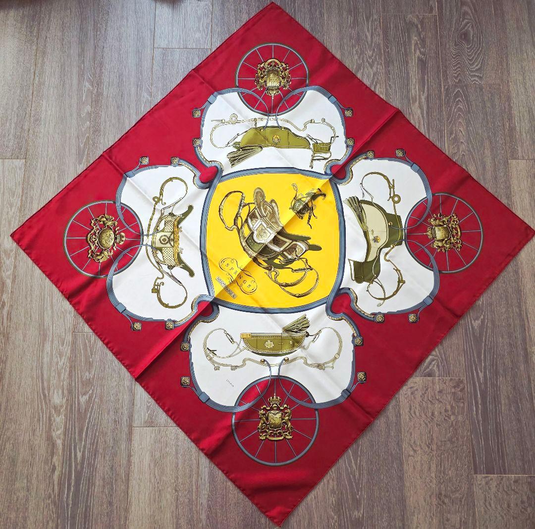 美品 HERMES SPRINGS ースカーフ カレ90