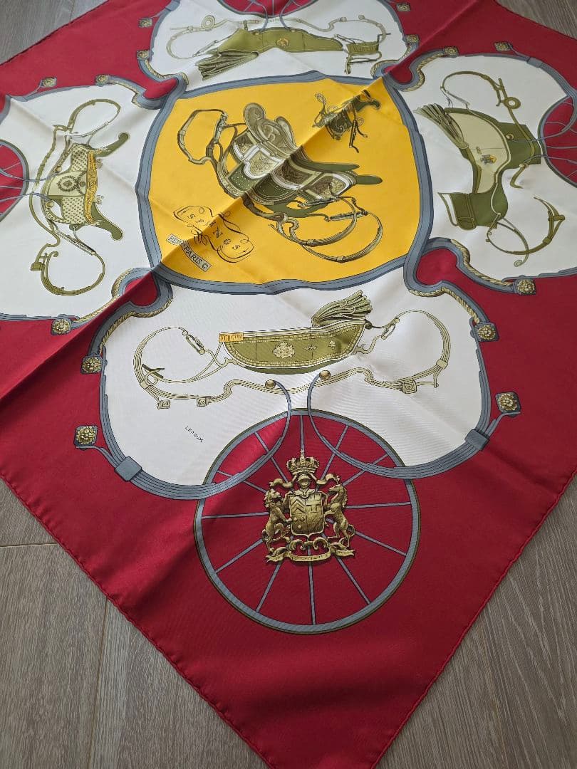 美品 HERMES SPRINGS ースカーフ カレ90