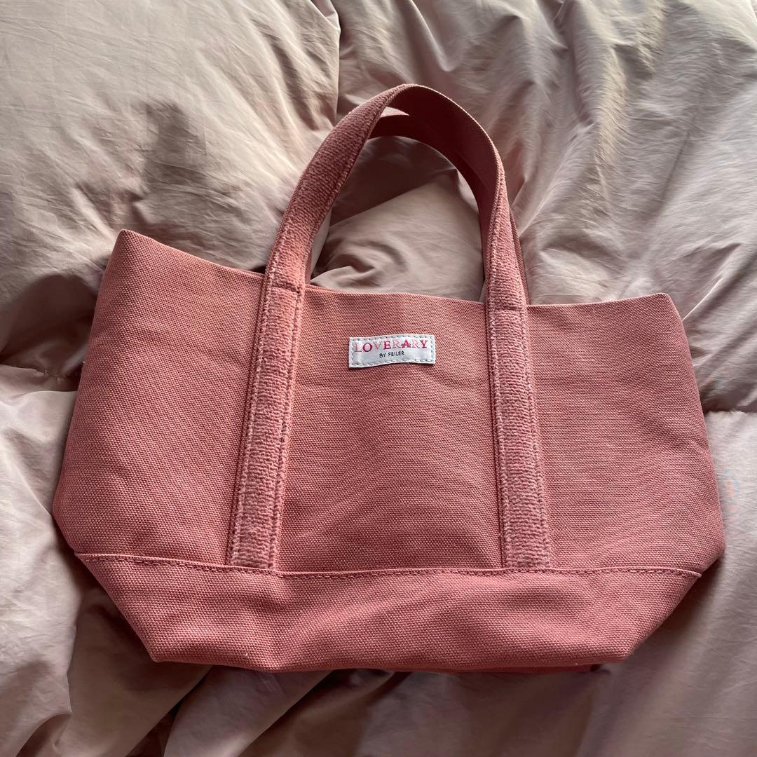 LOVELY ピンク クマ刺繍 トートバッグ