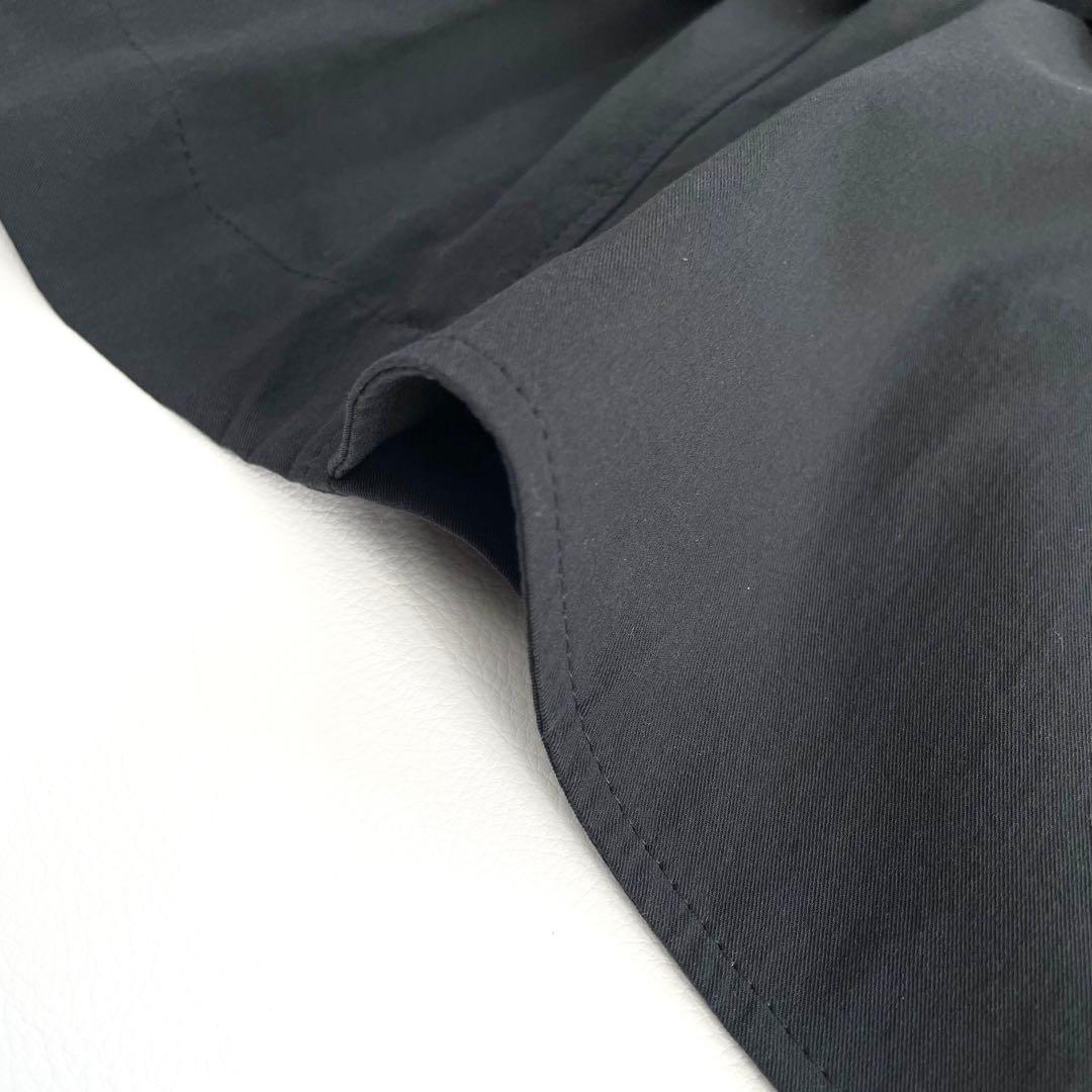 4490 【美品】アドーア ベルト付き ショート丈コート S 黒 トレンチコート