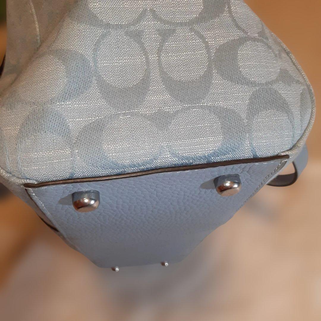 COACH メンズ　ハドソンダブルハンドルトートシグネチャーシャンブレー