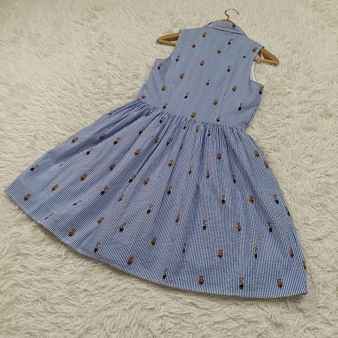 ポロラルフローレン ポロベア ロングフレアワンピース サイズ16 160 総柄