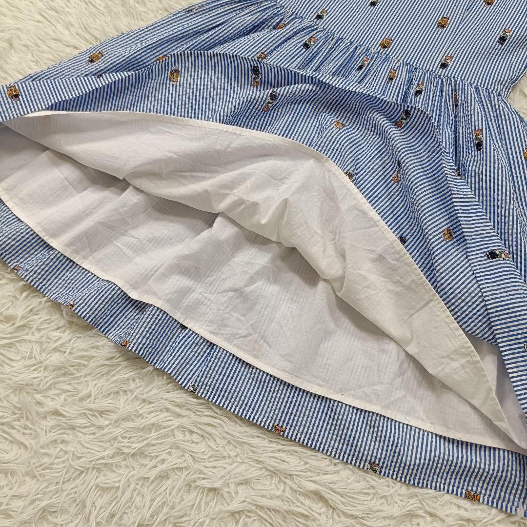 ポロラルフローレン ポロベア ロングフレアワンピース サイズ16 160 総柄