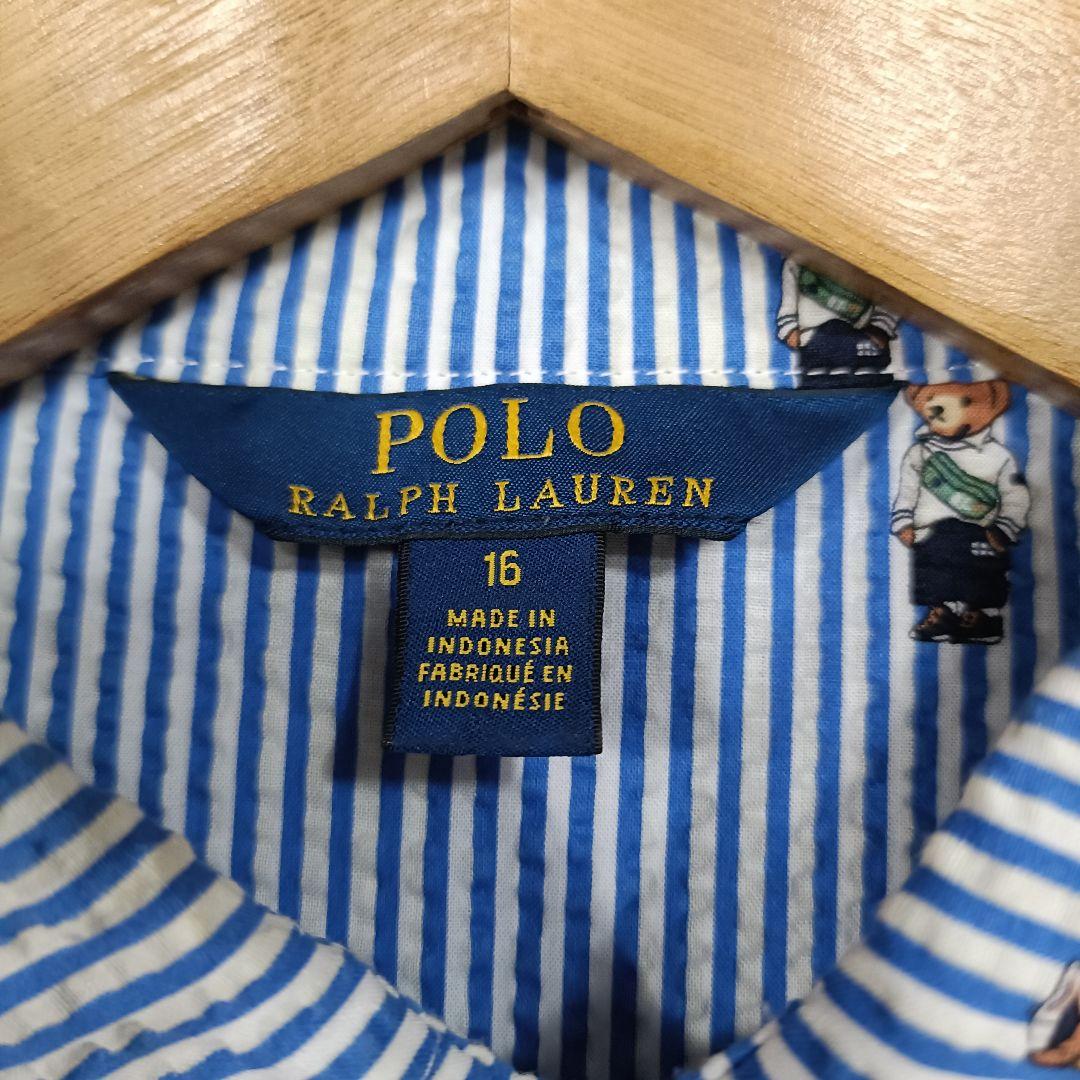 ポロラルフローレン ポロベア ロングフレアワンピース サイズ16 160 総柄