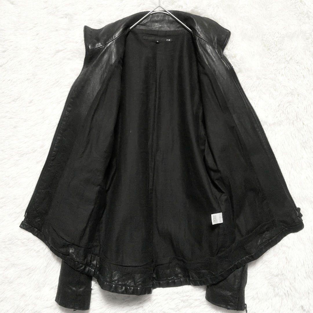 馬革　ホーススキン　本革　レザー　シングルライダース　ダブルジッパー　2