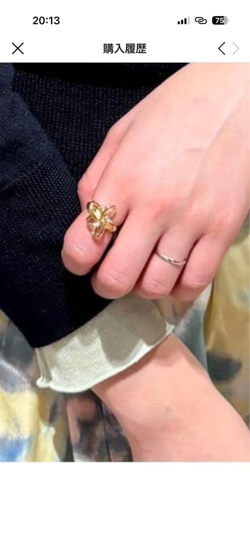 【masaki】別注フィリップオーディベールフラワーモチーフリング