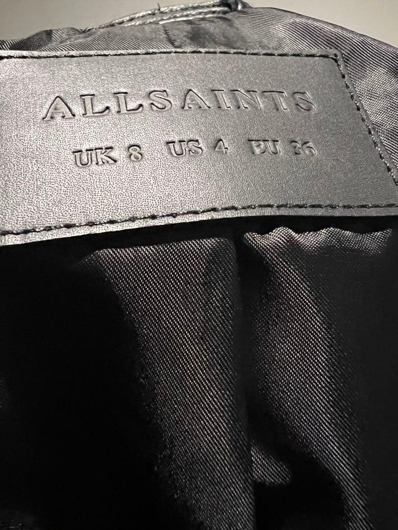 ALLSAINTS 黒 レザーライダースジャケット UK8