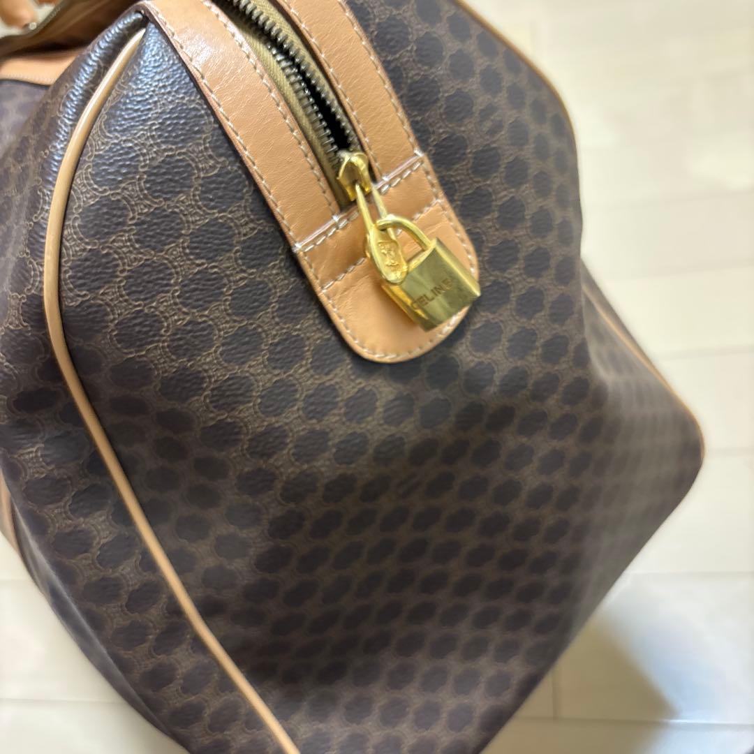 セリーヌ ボストンバッグ マカダム トリオンフ 南京錠・鍵付き旅行大容量