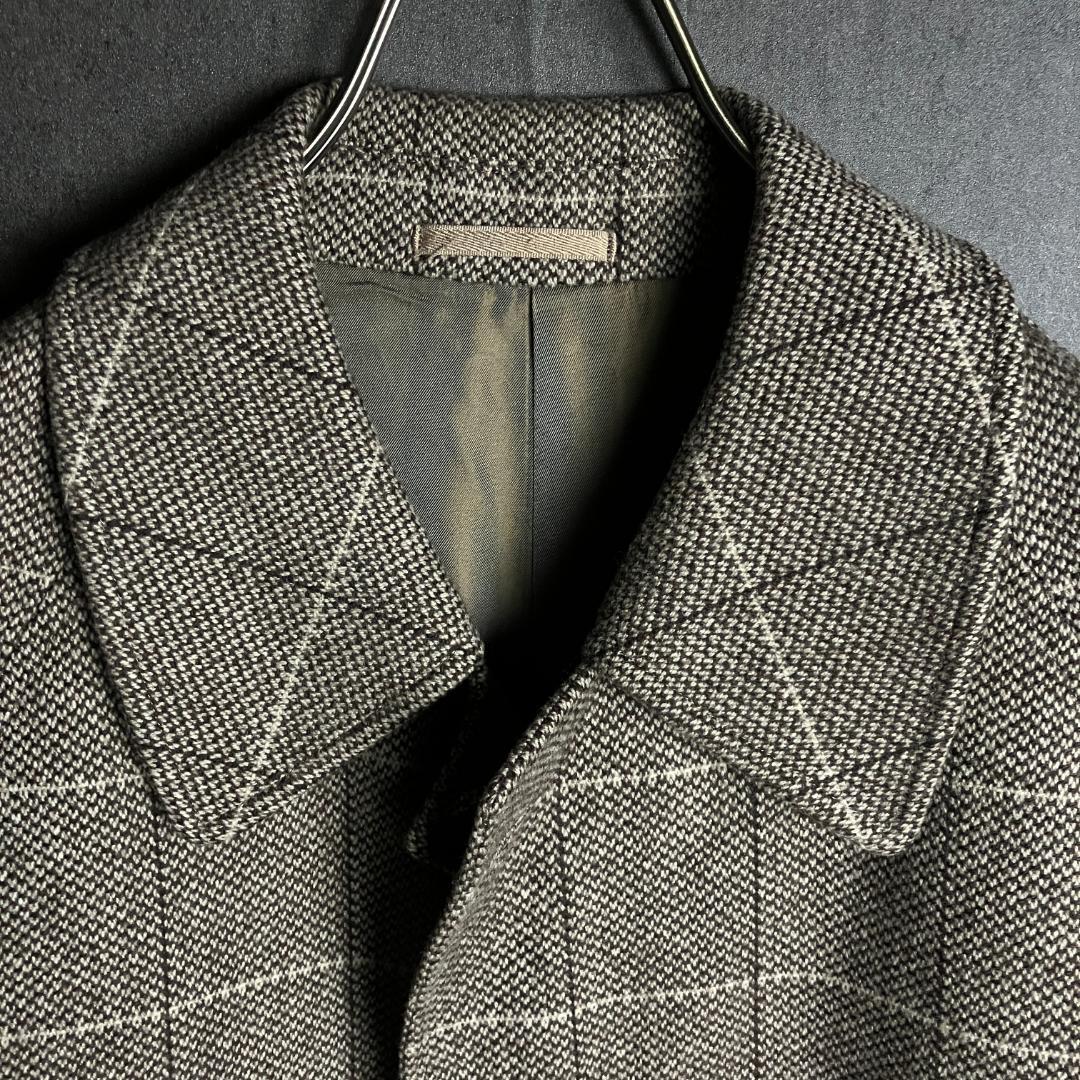 上質ツイード ロングコート ベージュ L 美品 メンズ 冬 上品