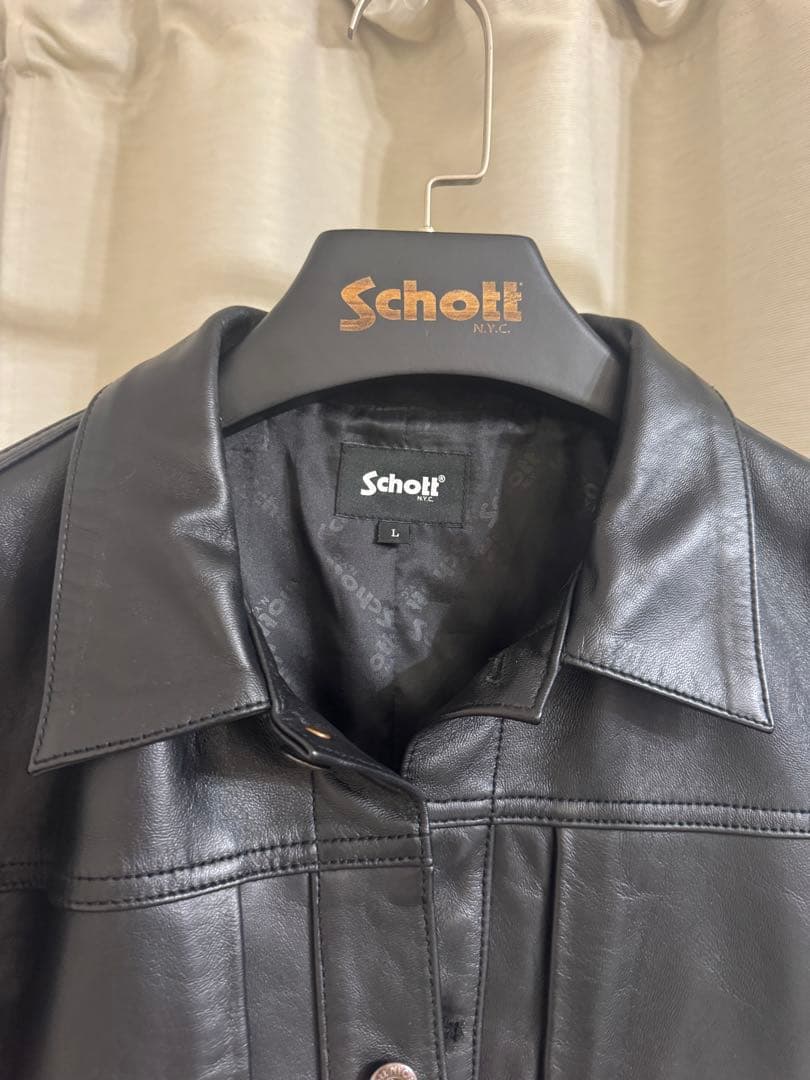 【美品】Schott LEATHER 1st TRACKER JACKET