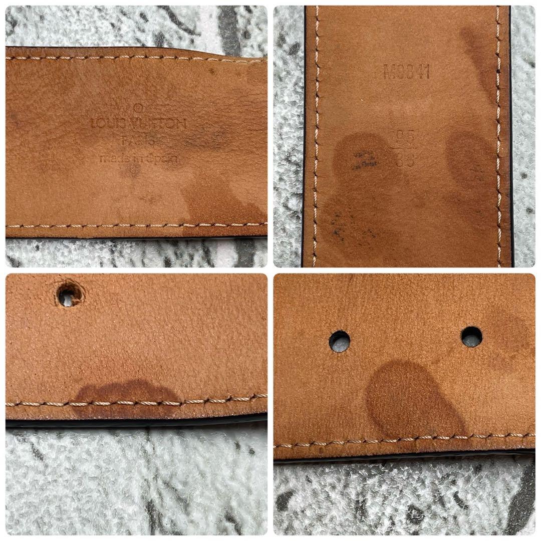 ルイヴィトン エルドラド シルバープレート レザー 黒 ブラック95サイズ