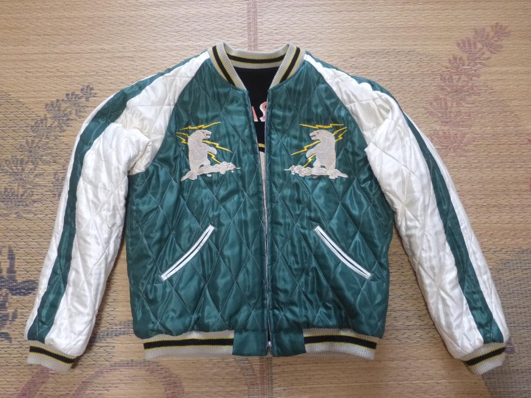 ☆テーラー東洋◆スカジャン《 ポーラーベア × アラスカマップ 》別珍XL☆