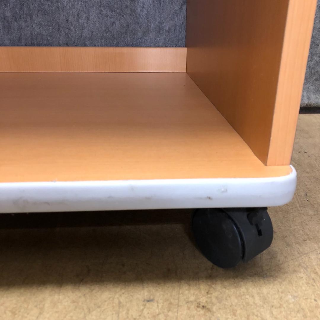 木製　ワゴンテーブル　サイドキャビネット　キャスター付