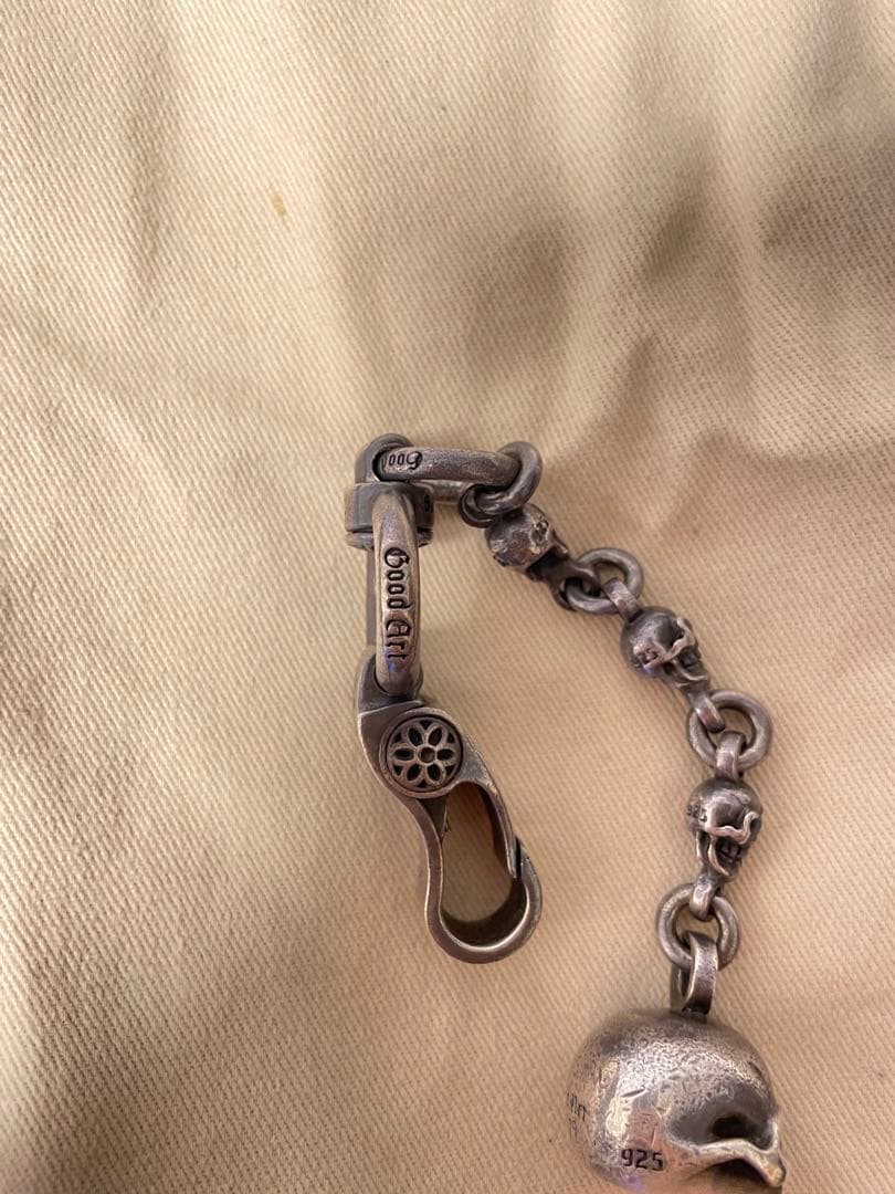 Good art hlywd スカルキーリング　クリップチェーン　925