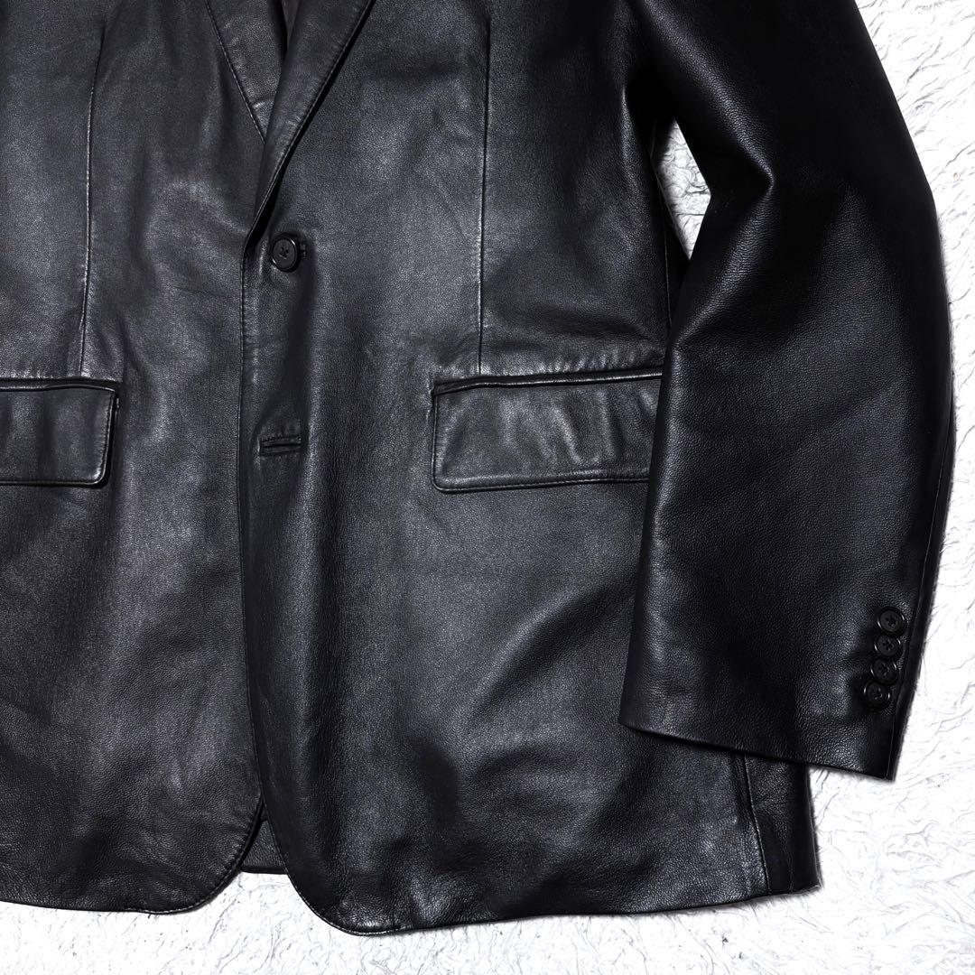 ミッシェル✨クリスチャンモード　羊革レザーテーラードジャケット