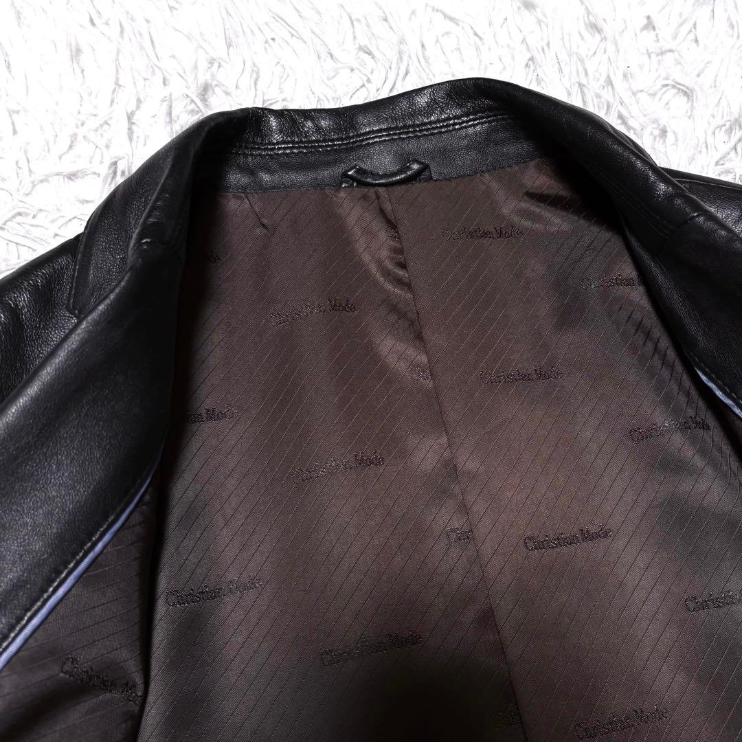 ミッシェル✨クリスチャンモード　羊革レザーテーラードジャケット