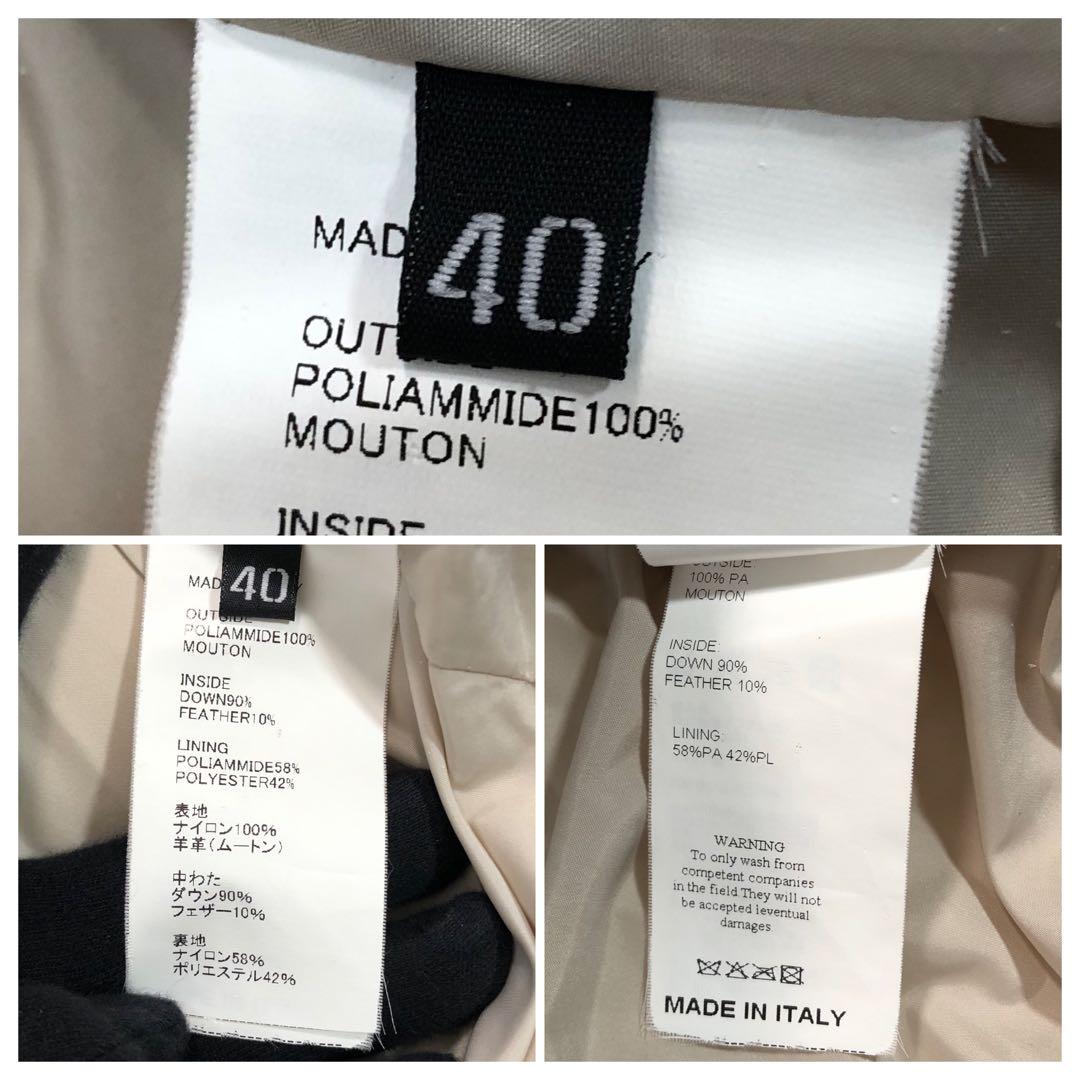 美品✨エンメティ ダウンベスト ムートン ボア トグルボタン アイボリー L相当