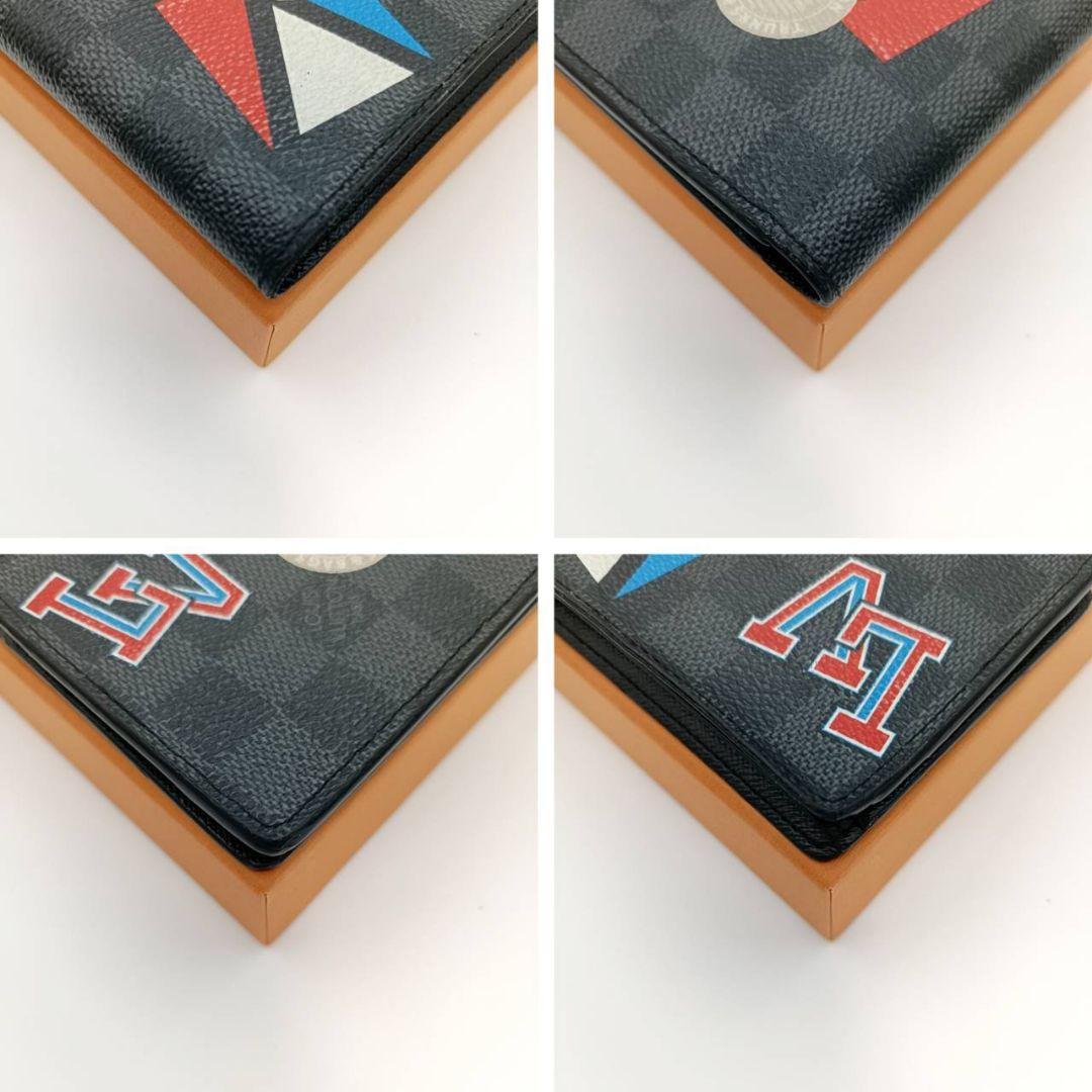 ルイヴィトン　ダミエグラフィット　ポルトフォイユミュルティプル　LVリーグ