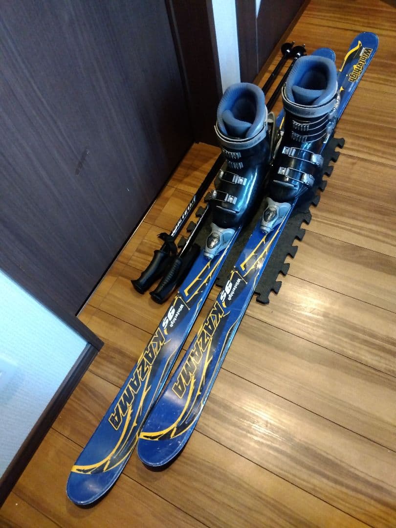 お買い得品‼️KAZAMA/学生・男女兼用/スキーセット/メンテ・WAX済み✔