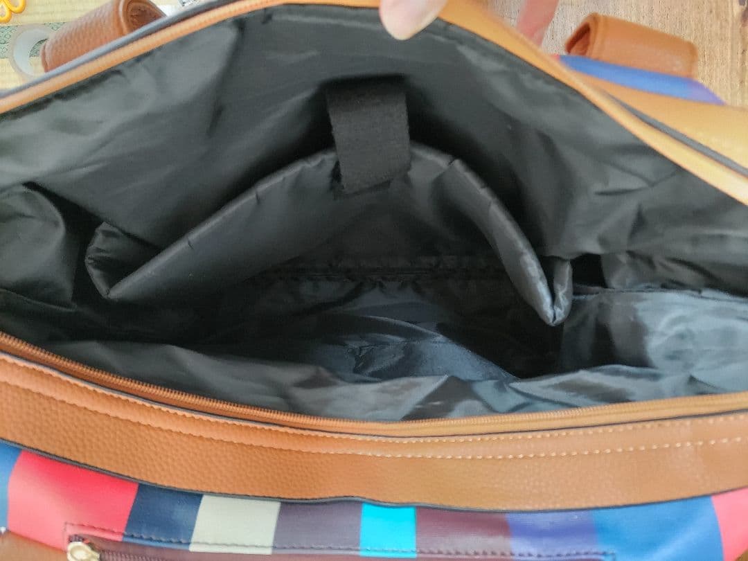 ４輪マルチストライプ柄　親子キャリーバック