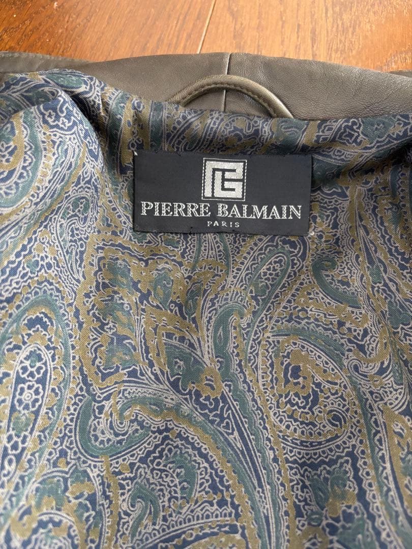 ピエールバルマン レザーコート