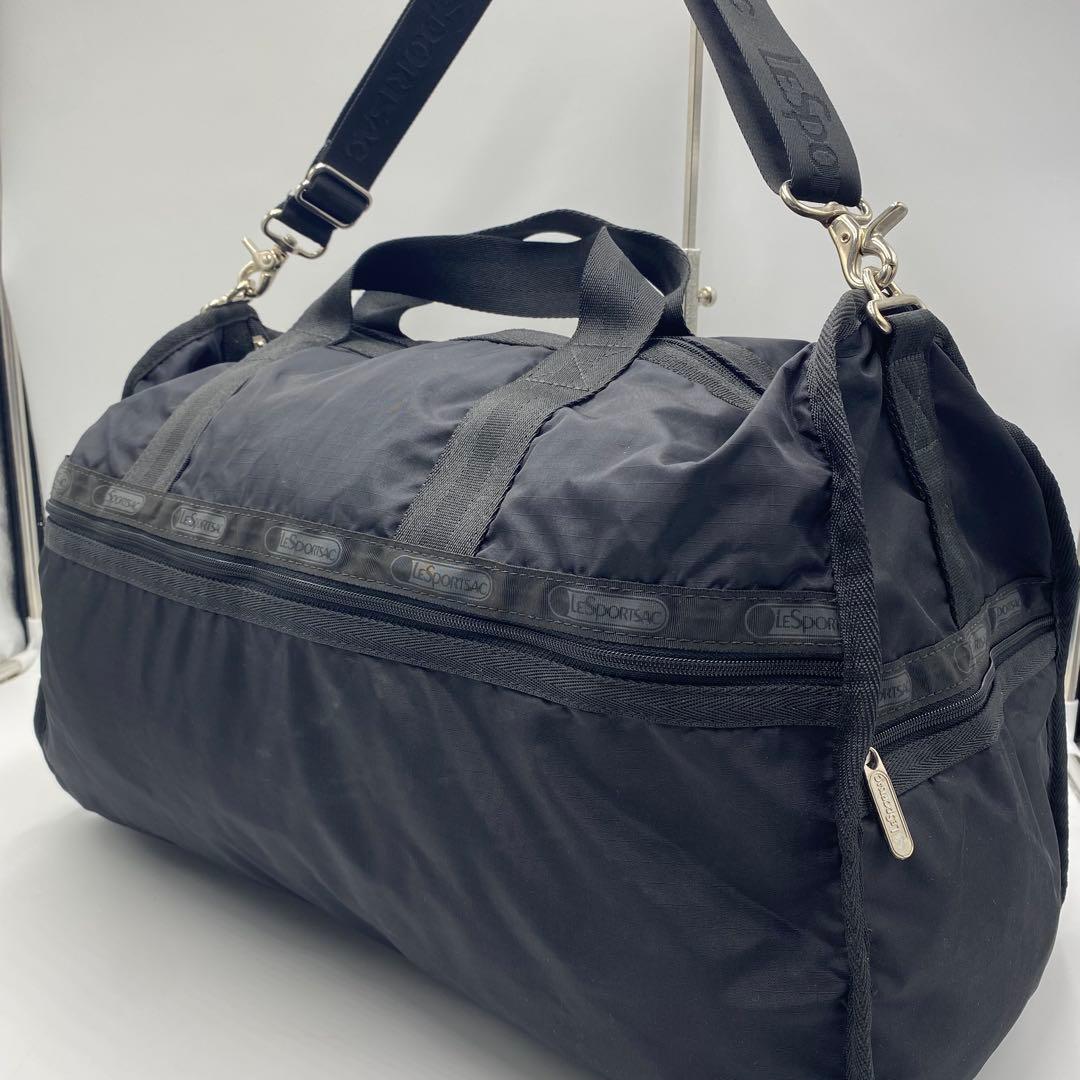 【超美品】レスポートサック　ボストンバッグ　ショルダー　シンプル　大容量　黒