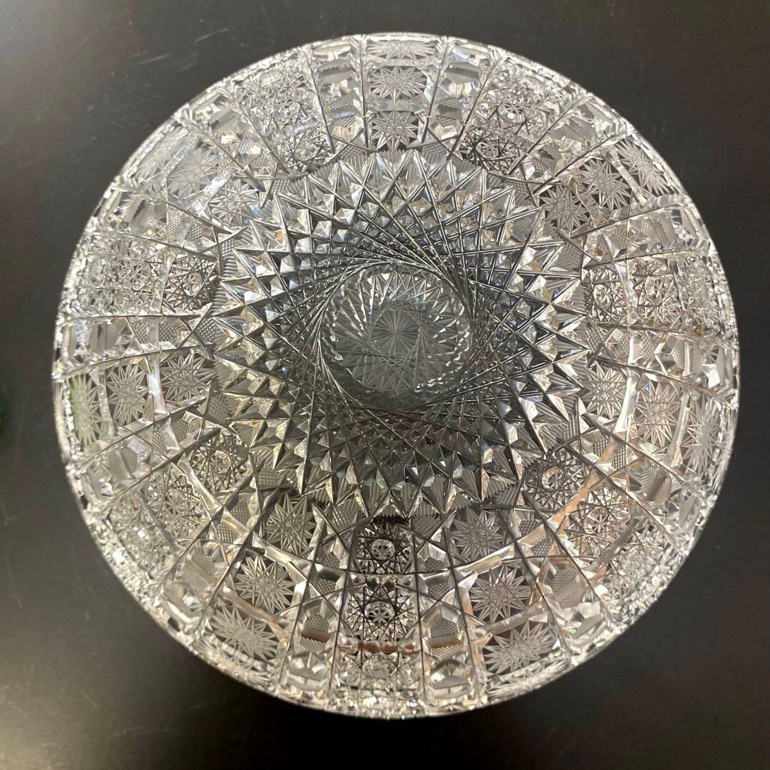 ボヘミア　クリスタル　 ボウル　大鉢　1点　切子